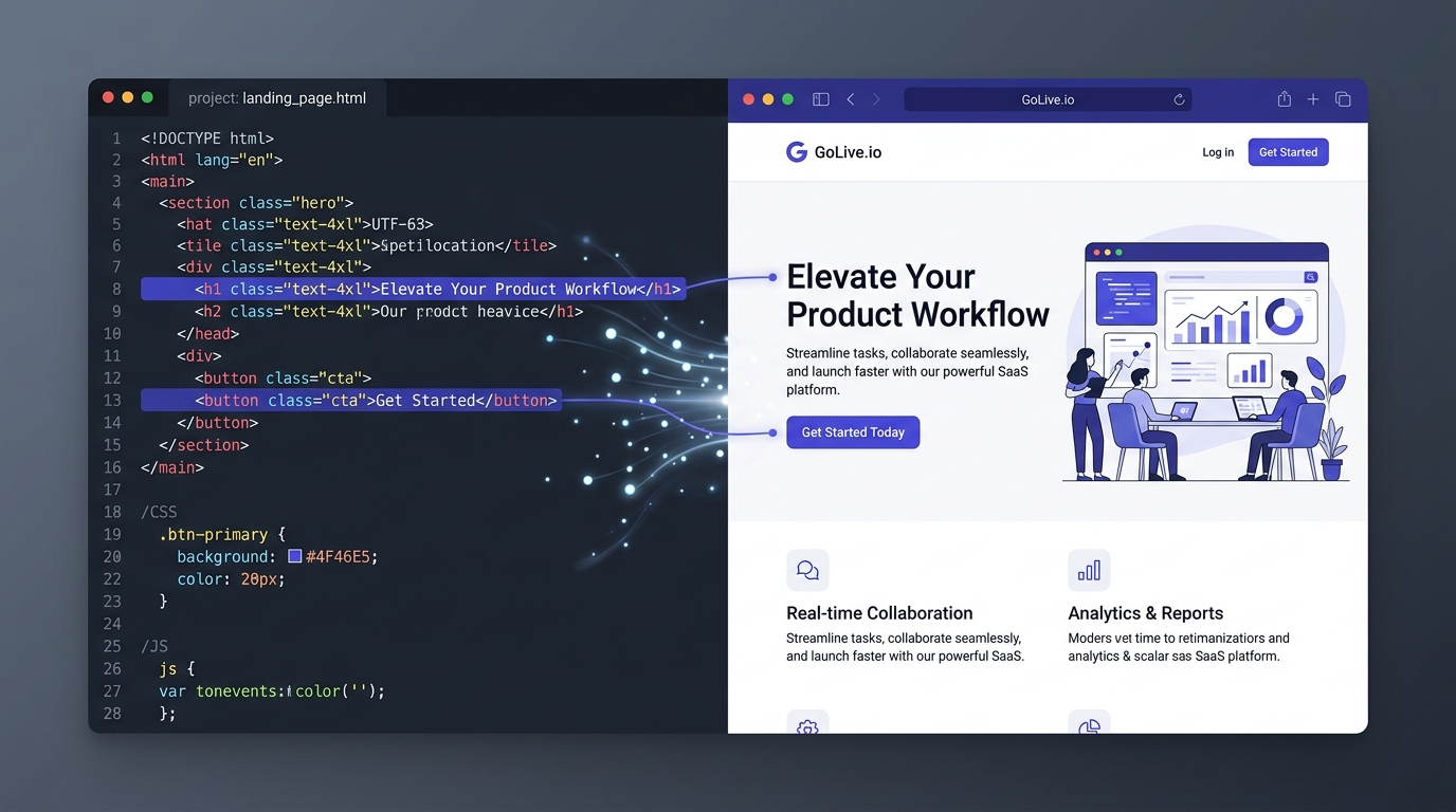 Live Markdown Preview transforming code into web design